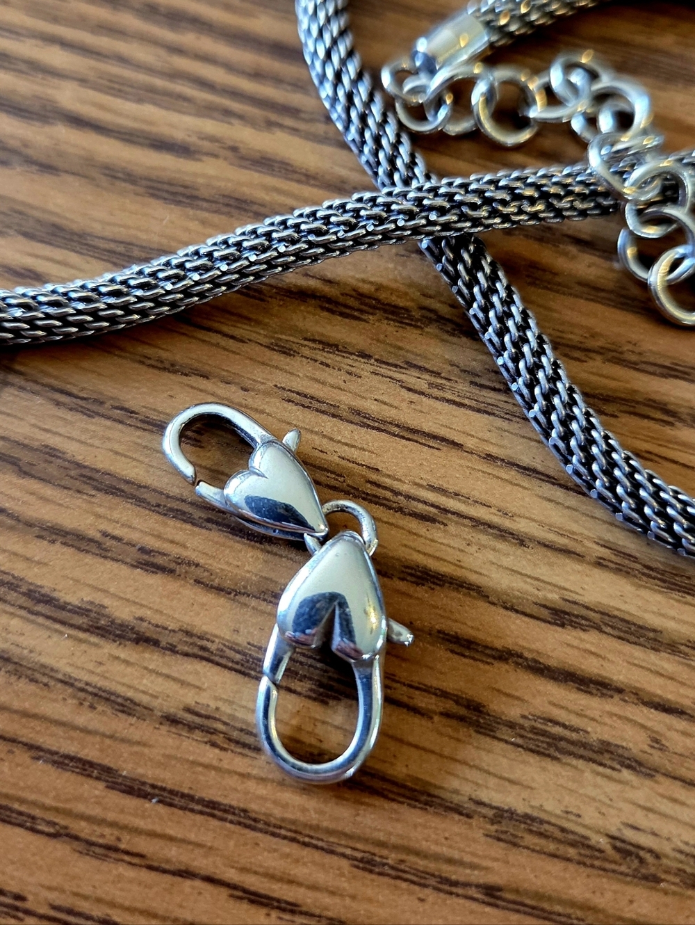 BRIGHTON "Beverly Glam" Silver Mesh Add A Charm Necklace CHIC! - Picture 4 of 7